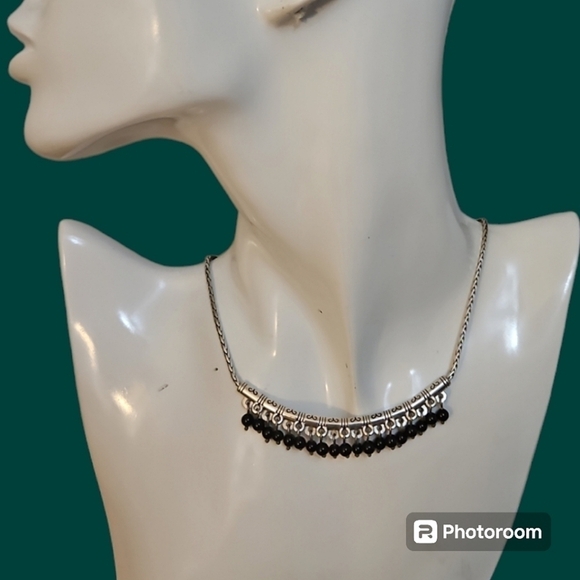 BRIGHTON Figaro Black Bauble Bead Bar Necklace - Picture 1 of 5